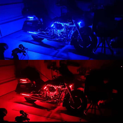 Motorrad-LED-Lichtset RGB, App-gesteuert, 6-teilig 2