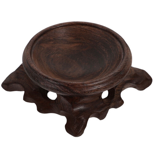 Présentoir sphérique en bois avec socle robuste