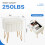 Vanity Stool with Storage Modern Faux Fur Seat White 2