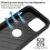 Capa TASHHAR para iPhone 15 com protetor de tela e lente, preta. 3