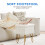 Vanity Stool with Storage Modern Faux Fur Seat White 4