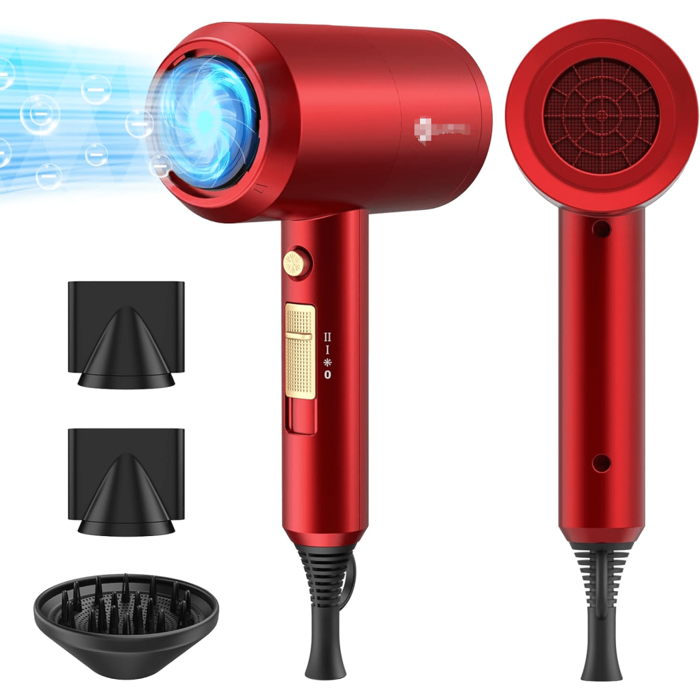 Ionic Hair Dryer 1800W Professional 3 Attachments