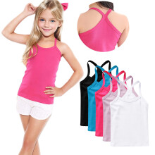Girls Dance Tank Tops Racerback 5 Pack White 12-13 Years
