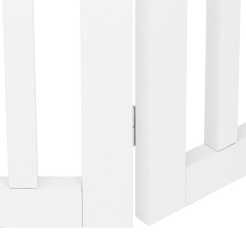 Opvouwbaar hondenhek, wit, 4 panelen, 61 cm hoog 2
