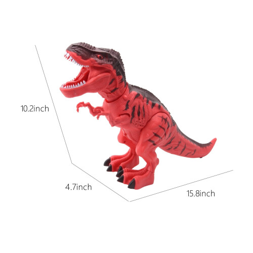 Red Walking Dinosaur Robot Toy with Roaring Sound, LED 2