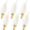 Becuri candelabru E12 reglabile, 6W, 5000K, mate, pachet de 6 1