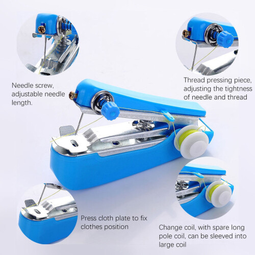 Portable cordless sewing machine for fabrics 1