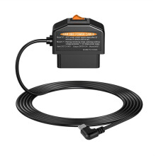 Car OBD Power Cable Length 35MM 24Hours for Dash Cam Camcorder Vehicle DVR Type-C Angle Plug Plug and