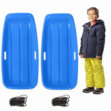 Classic Blue Snow Sled 36 Inch 2 Pack