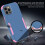 Capa resistente para iPhone 13 Pro com protetor de tela azul e rosa. 5
