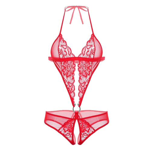 Damesbodysuit van mesh zonder kruis met driepuntssluiting 2
