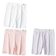 Girls Blended Fabric Shorts with Bowknot Lace Trim 3-Pack