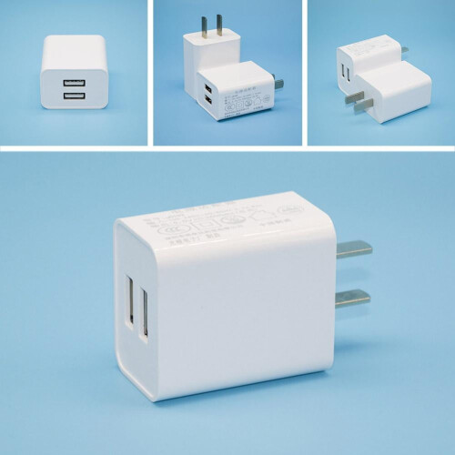 USB-Wandladegerät mit zwei Anschlüssen, 12 W, 2er-Pack 2