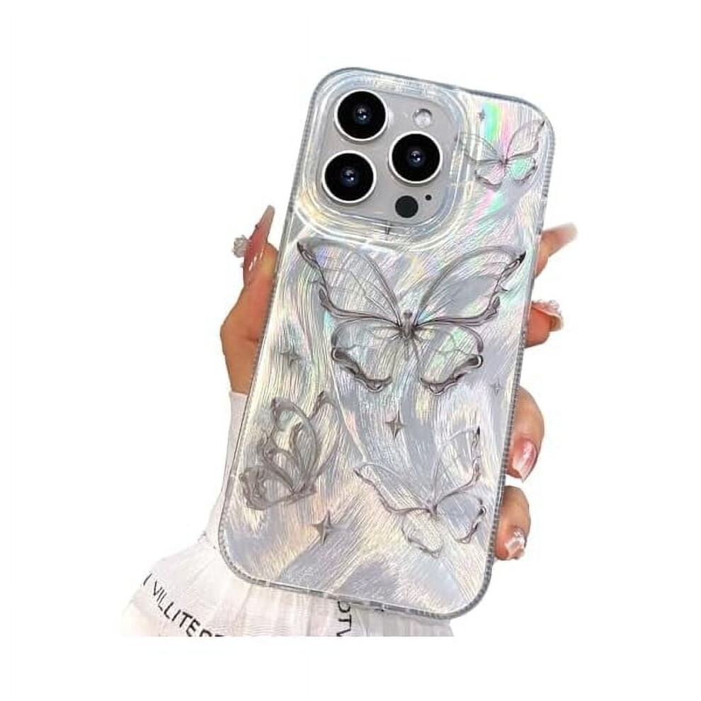 Butterfly Tpu Case For Iphone 16 Pro Max Silver 962029951957