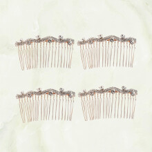 Peignes à cheveux décoratifs en forme de tournesol, couleurs assorties, lot de 4