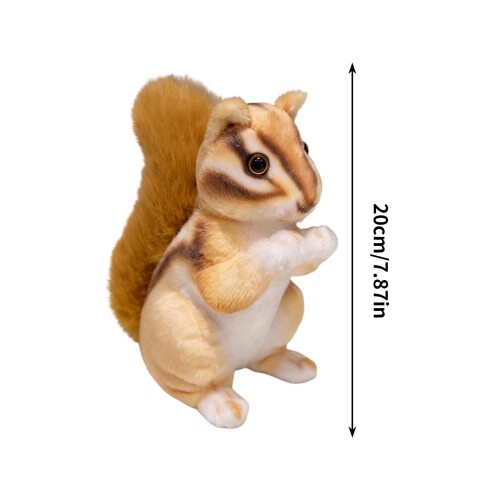 Lifelike Chipmunk Plush Toy Soft Safe Realistic 1 Piece 2