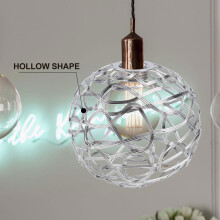 Hollow Ball Pendant Light Shade Silver Iron 1 Piece