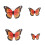 Aimants de réfrigérateur Papillon Monarque Casier tableau blanc 3D 1