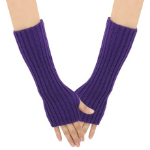 Women's fingerless gloves knit arm warmers 1 pair