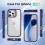 Capa transparente Xhy para iPhone 16 Pro com protetor de tela, resistente. 7