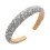 Tiara feminina elegante com strass e pérolas, modelo largo. 1