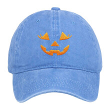 Halloween-hat i bomuld, lyseblå, justerbar baseballkasket