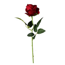 Buquê de rosas vermelhas artificiais com hastes (12 unidades)