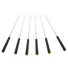 Juego de 6 tenedores para barbacoa de acero inoxidable
