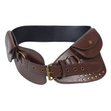 Brown Renaissance belt bag vintage small fanny pack with