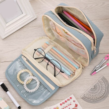 Tikeitoo Large Pencil Pouch with Zipper – Pen Case for Adults, Students, School, College & Office