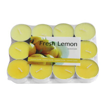 Bougies chauffe-plat en cire d'abeille, fabriquées à la main dans des coupelles en aluminium (lot de 12).