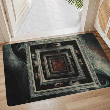 3D Hole Rug Optical Illusion 50 Inch Anti-Slip