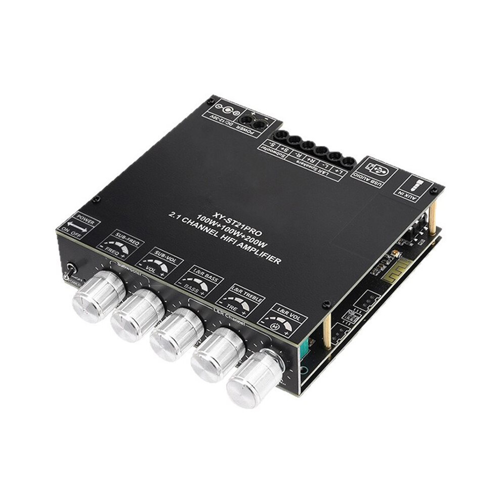 Dc12-30V St21pro Amplifier 2.1 Channel 100Wx2+ 200W Subwoofer Hifi Stereo Tpa3221 Audio Amplifier App Control 6031396737373