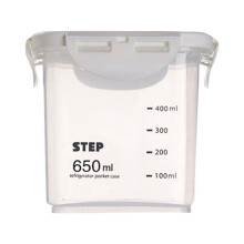Juego de recipientes de almacenamiento de cocina transparentes herméticos de 650 ml