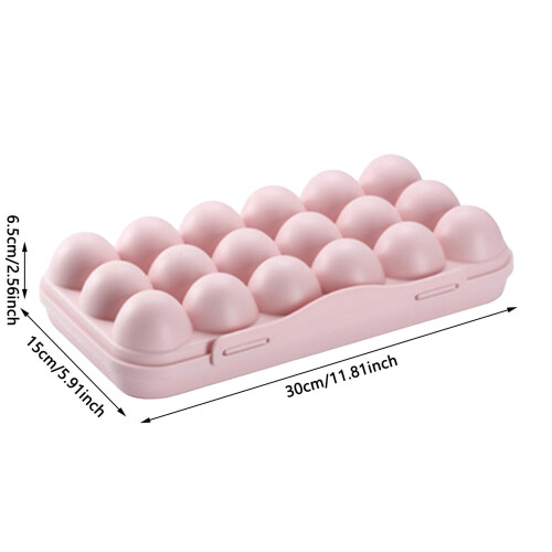Reusable Egg Carton with Lid - 18-Grid Stackable Storage Container for Kitchen Restaurant & Camping Use Efficient Organizer for Eggs 2