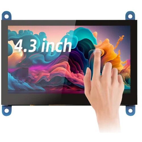 4.3inch LCD Display 800x480 Capacitive Touch Screen for Raspberry Pi 5 4B 3B 3B 2B B+ B 3A+ A+ Zero W Zero