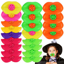Sifflet à lèvres jouet, couleurs assorties, 20 pièces