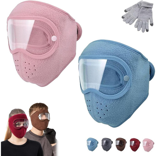 Fluffy Thermal Mask with Removable Goggles