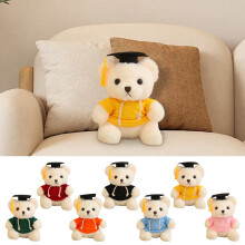 Graduation Bear Doll Black Plush Stuffed Animal 23cm