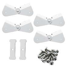 Gutter Downspout Extension White Metal 4 Pack