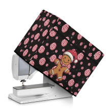 Gingerbread Man Sewing Machine Cover Xmas Candy Design