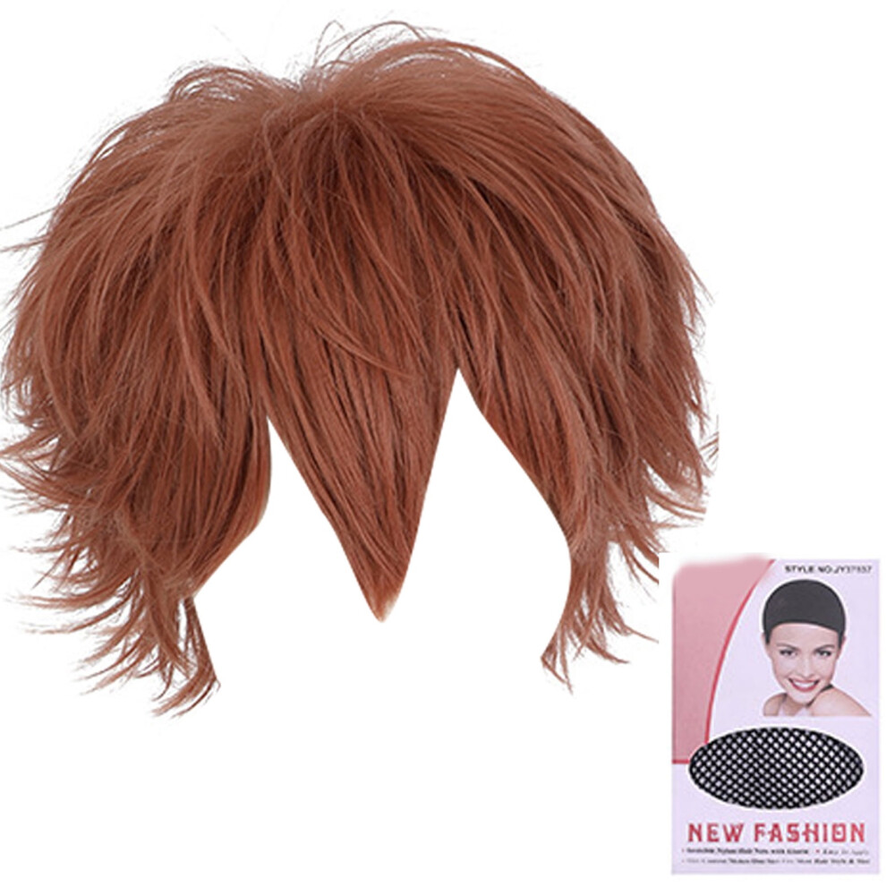Short Hair Wig Full Head Toupee for Cosplay Halloween