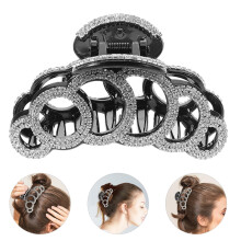 Pinza para el cabello de resina con diamantes de imitación para mujeres y niñas (1 pieza)
