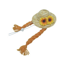 Porch Goose Outfit Solsikkehat og Flettet Paryk til 63 cm