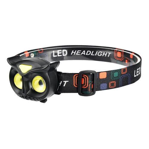 Lanternă frontală LED QenAShaing 800mAh cu lumină de avertizare COB