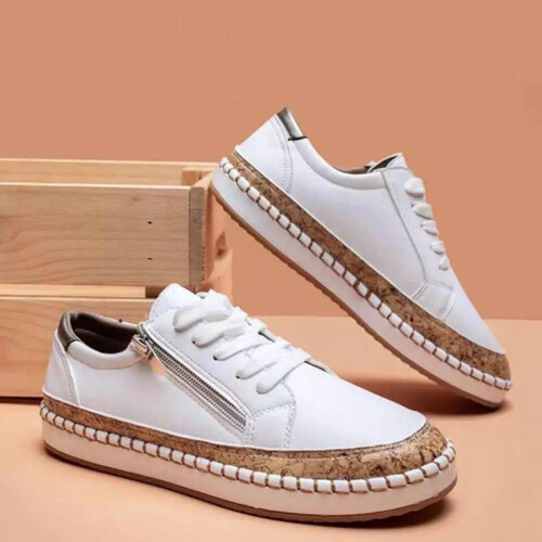 Γυναικεία Loafers από καμβά με στρογγυλή μύτη, άνετα φλατ, μέγεθος 38 1