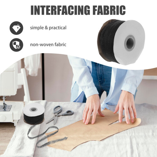 Phenofice Nonwoven Fusible Interfacing Fabric Black 1
