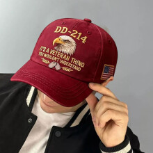 Casquette de baseball vétéran avec motif d'aigle à tête blanche, taille unique