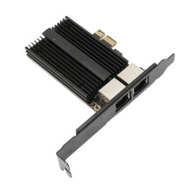 2X Pcie 2500Mbps para RJ45 Placa de Rede I226-V 2.5G Gigabit Ethernet Portas Duplas Placa de Rede 100/1000/2500Mbps para Desktop