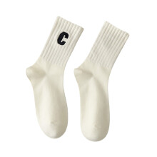 Women's Embroidered Letter Athletic Crew Socks 3-Pack